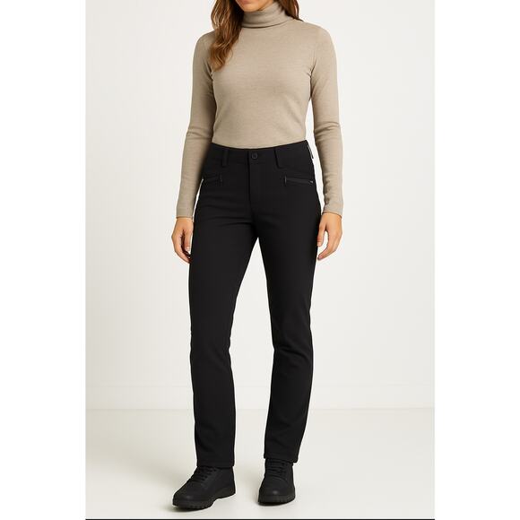 Burton Women’s Softshell Performance Pants Black – Zip Pockets – Size Medium - Picture 1 of 11